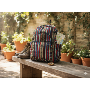 Handcrafted Cotton Blend Backpack for Timeless Unisex Style