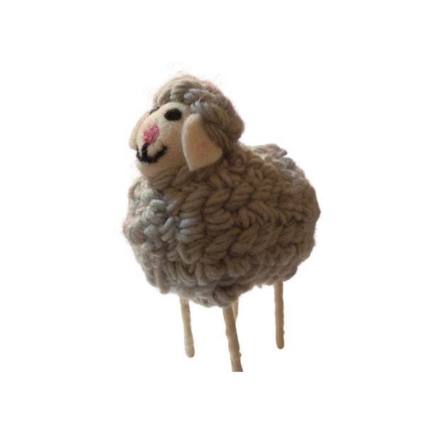 Handcrafted Eco-Friendly Wool Sheep Decoration - 100% New Zealand Wool, Made in Nepal - Image 3
