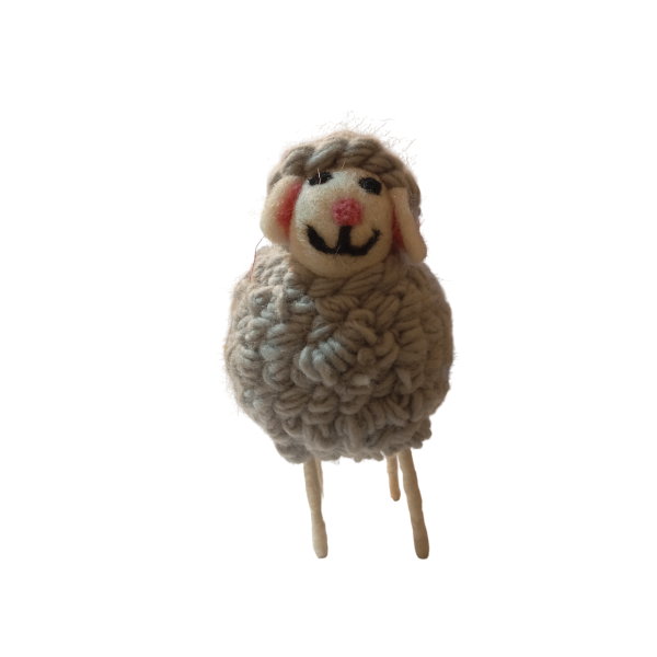 Handcrafted Eco-Friendly Wool Sheep Decoration - 100% New Zealand Wool, Made in Nepal - Image 4