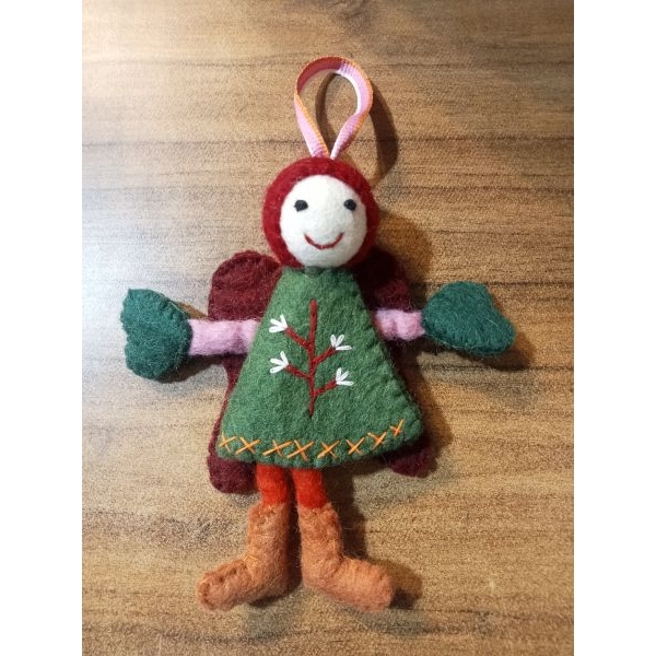 Handcrafted Nepali Felt Angel Decoration – Made from 100% New Zealand Wool - Image 3