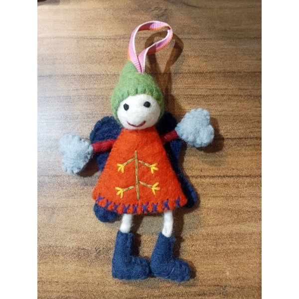 Handcrafted Nepali Felt Angel Decoration – Made from 100% New Zealand Wool - Image 5