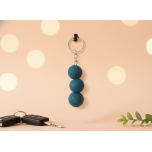 Handcrafted Nepali Felt Ball Keychain | 100% Wool, Vibrant & Eco-Friendly