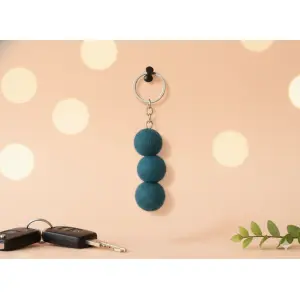 Handcrafted Nepali Felt Ball Keychain | 100% Wool, Vibrant & Eco-Friendly