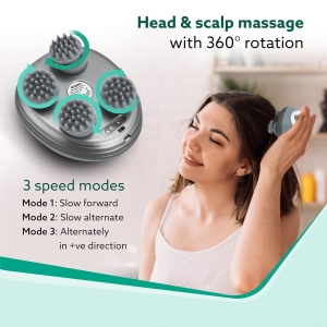 Handheld Head & Scalp Massager with 350 Degree Rotation