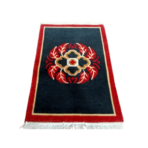 Handknotted Nepali Carpet – Black, 46x65 cm, 60 Knots
