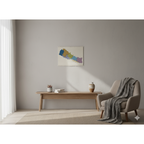 Handknotted Nepali Wall Hanging Carpet – 100 Knots, 90x60 cm (2.95 x 1.97 ft) - Image 5