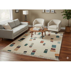 Handknotted Nepali Woolen Carpet – 60 Knots, 143 cm x 192 cm