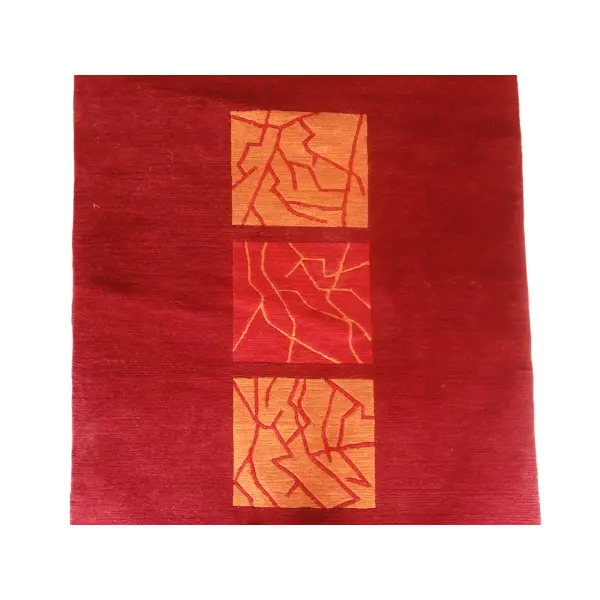 Handknotted Nepali Woolen Carpet – Maroon Color, 60 Knots, 92x162 cm, - Image 3