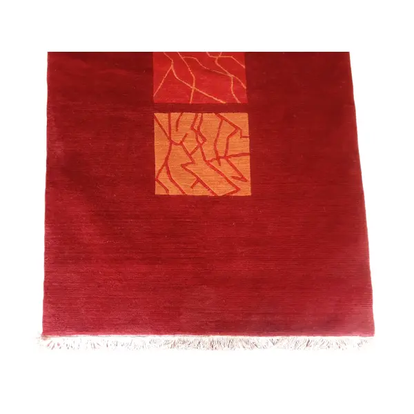 Handknotted Nepali Woolen Carpet – Maroon Color, 60 Knots, 92x162 cm, - Image 5