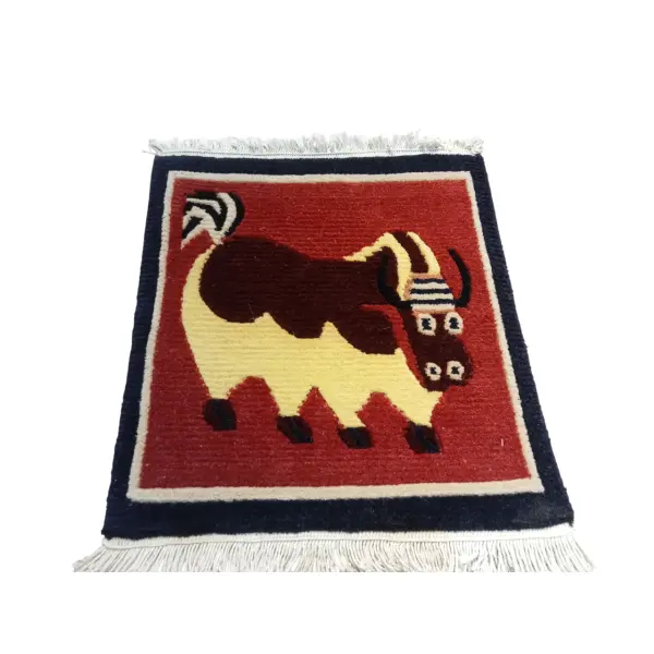 Handknotted Nepali Woollen Carpet,60 Knots 40 Cm x 40 Cm - Image 2