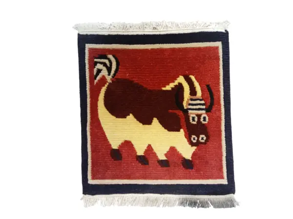 Handknotted Nepali Woollen Carpet,60 Knots 40 Cm x 40 Cm