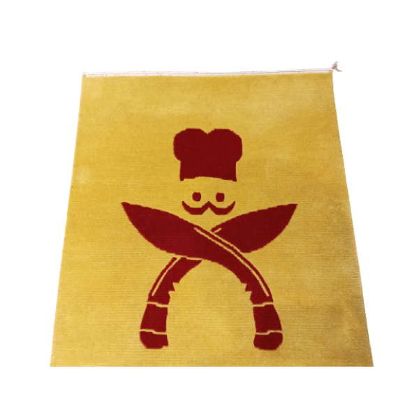 Handknotted Yellow Wool Door Mat - 60 Knots, 67cm x 102cm - Image 4