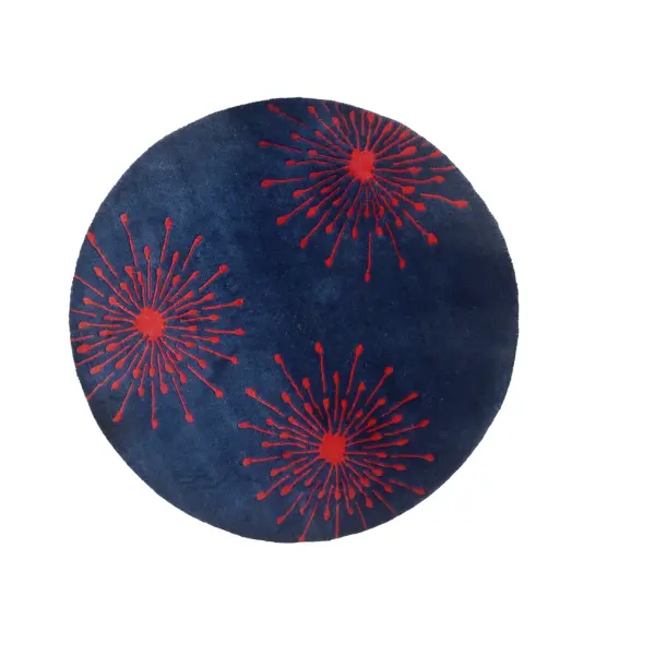 Handknotted/Handmade Nepali Woolen Carpet 60 Knots 100 Cm Round - Image 5