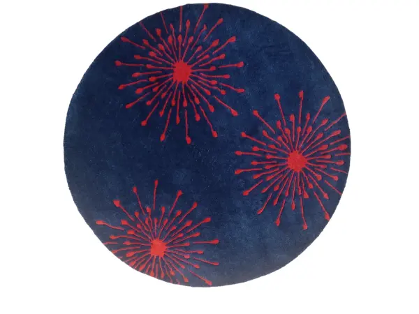 Handknotted/Handmade Nepali Woolen Carpet 60 Knots 100 Cm Round