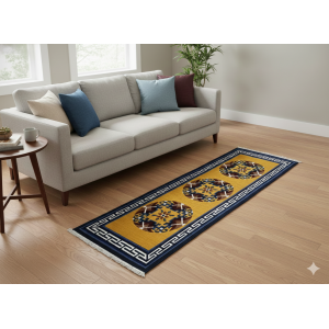 Handknotted/Handmade Nepali Woolen Carpet/Rug 60 Knots 2.00 Ft x 6.00 Ft