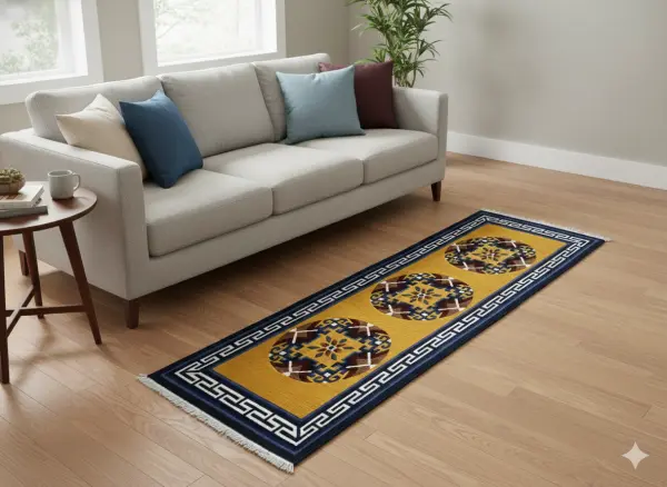 Handknotted/Handmade Nepali Woolen Carpet/Rug 60 Knots 2.00 Ft x 6.00 Ft