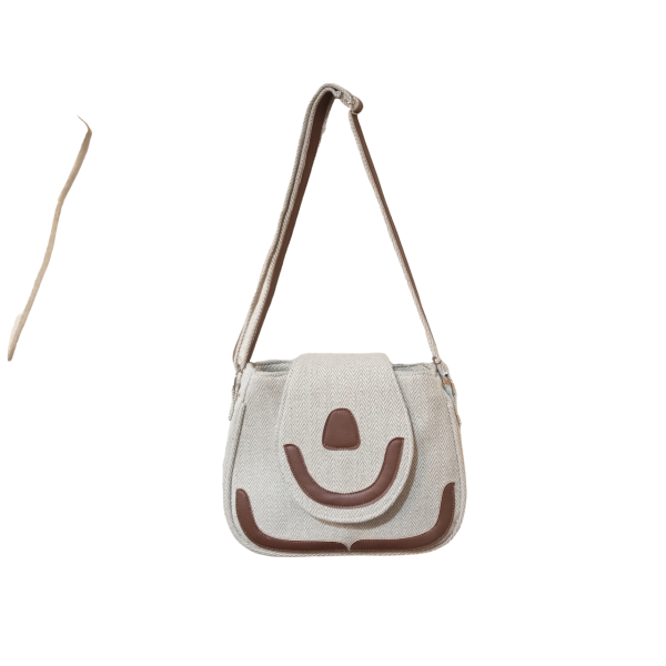 Handmade Beige Women's Shoulder Bag - Image 2