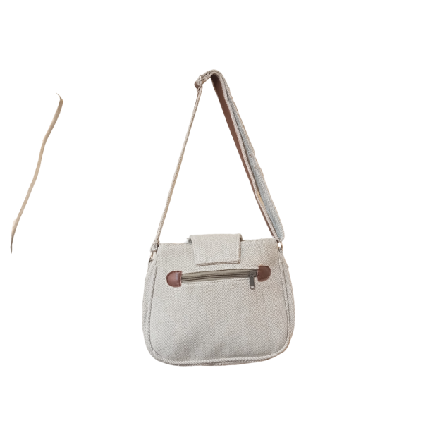 Handmade Beige Women's Shoulder Bag - Image 3