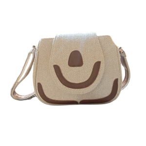 Handmade Beige Women's Shoulder Bag