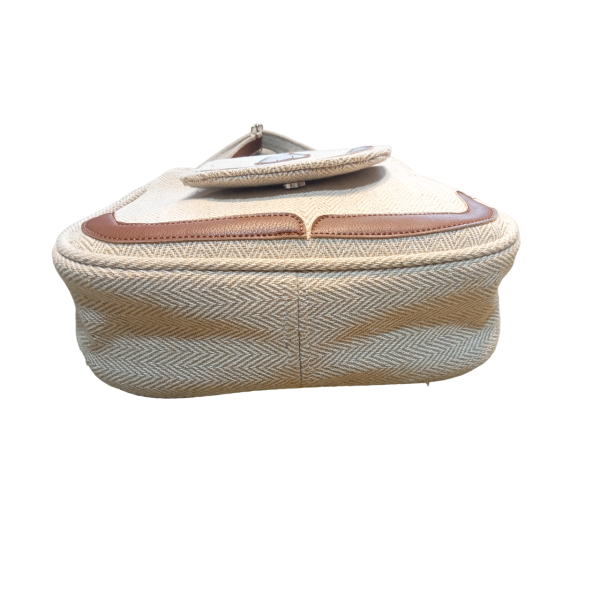Handmade Beige Women's Shoulder Bag - Image 5