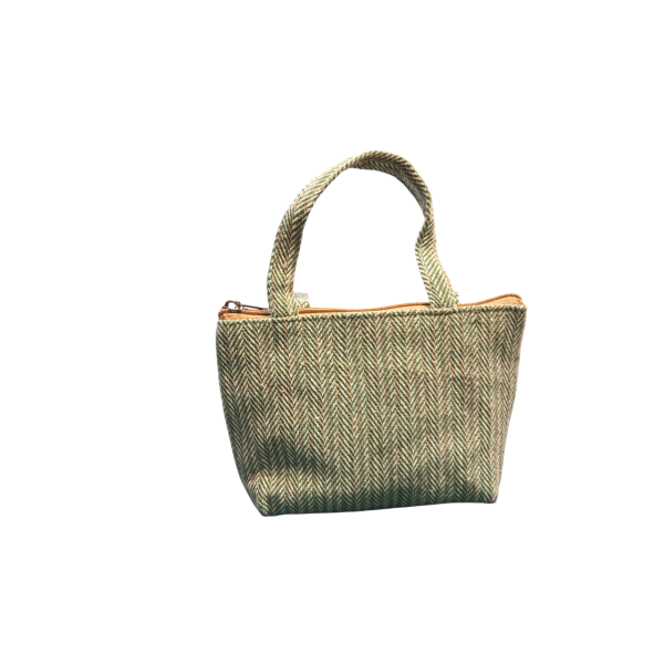 Handmade Cotton-Mix Mini Cosmetic Bag - Eco-Friendly Makeup Organizer & Toiletries Pouch for Women - Sustainable Travel Kit (21x17x6 cm) - Made in Nepal - Image 4