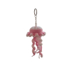 Handmade Crochet Jellyfish Keychain - Pink & White Bag Charm