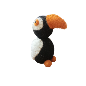Handmade Eco-Friendly Felt Penguin – 100% New Zealand Wool, Natural Dyes, Artisan Craftsmanship from Nepal