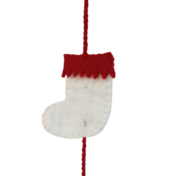 Handmade Eco-Friendly Wool Felt Christmas Stocking Decoration – Vibrant, Sustainable Holiday Charm from Nepal - Image 4