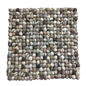 Handmade Felt Ball Chair Pad: Cozy Wool Seat Mat 40 Cm x 40 Cm