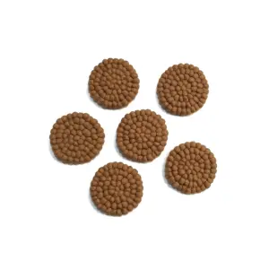 Handmade Felt Ball Tea Coasters - Set of 6 - 100% New Zealand Wool Round Mat (10cm) - Eco-Friendly & Heat Resistant