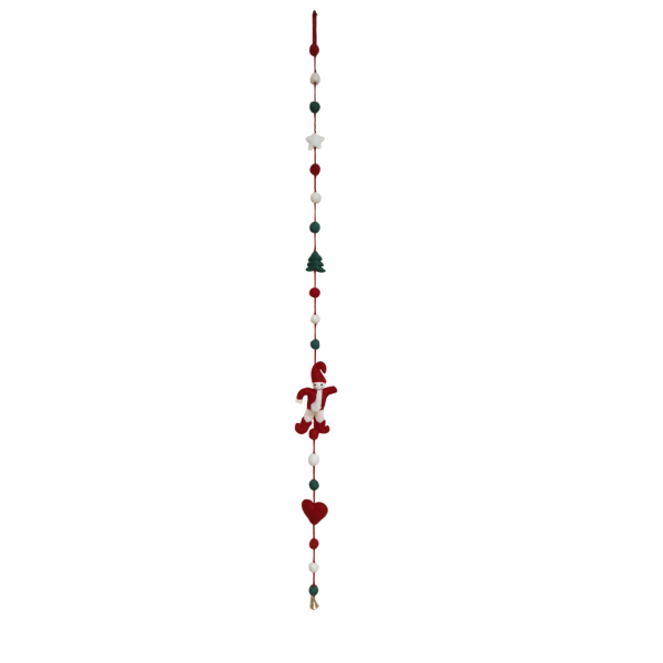 Handmade Felt Christmas Santa Hanging Decoration – Eco-Friendly, Vibrant & Sustainable, 137 cm – Crafted with Love in Nepal - Image 2