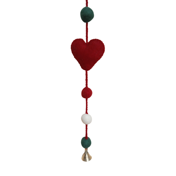Handmade Felt Christmas Santa Hanging Decoration – Eco-Friendly, Vibrant & Sustainable, 137 cm – Crafted with Love in Nepal - Image 5