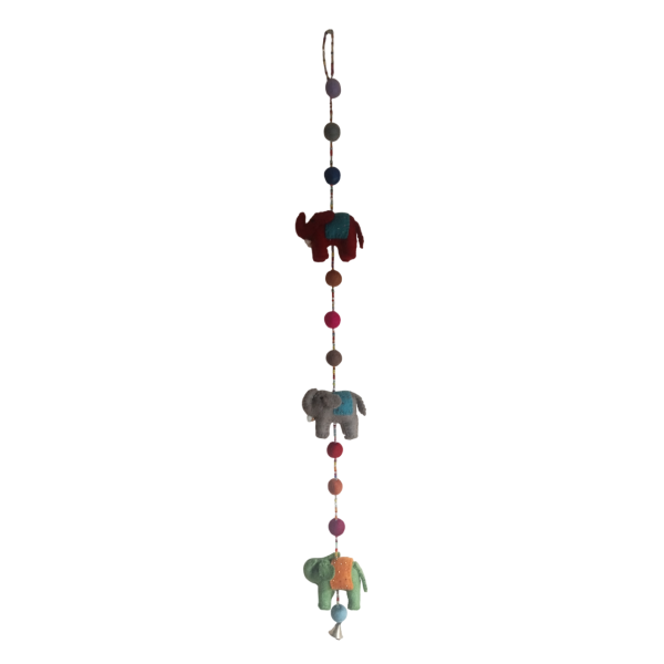 Handmade Felt Large Elephant Hanging Decoration - Image 2