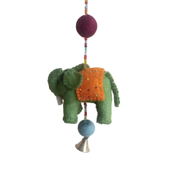 Handmade Felt Large Elephant Hanging Decoration - Image 5
