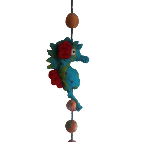 Handmade Felt Seahorse Hanging Decoration - Image 4