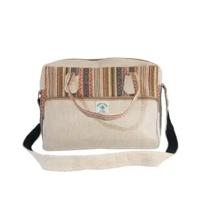 Handmade Hemp & Cotton Bag – Versatile Side & Shoulder Bag with Adjustable Strap – Crafted in Nepal