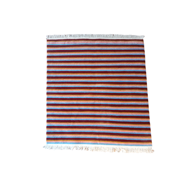 Handmade Multicolor Carpet – Modern Pattern, 80% Wool & 20% Cotton, Crafted in Nepal - Image 2