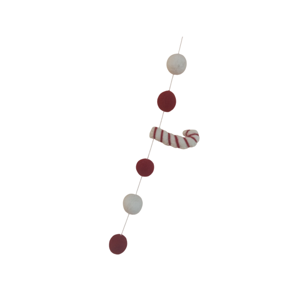 Handmade Multicolor Wool Felt Garland - 175 cm, Crafted in Nepal - Image 3