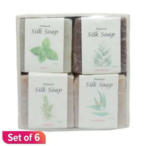Handmade Natural Silk Lemon Grass Soap (Set of 6) 1