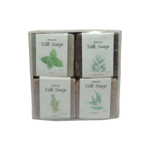 Handmade Natural Silk Soap: 4 Different Flavors (Set of 6) 1