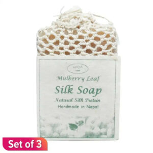 Handmade Natural Silk Soap Mulberry Leaf (Set of 3) 1