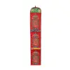 Handmade Nepalese Brocade & Cotton Wall Organizer - 3 Pocket Letter Holder - Multi-Color (17cm x 90cm)