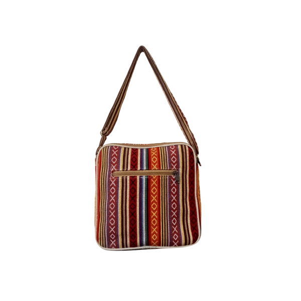 Handmade Nepali Cotton Unisex Crossbody Bag - Image 2