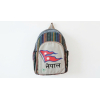 Handmade Nepali Hemp & Cotton Mix Backpack - Sustainable Unisex Eco-Friendly Bag for School