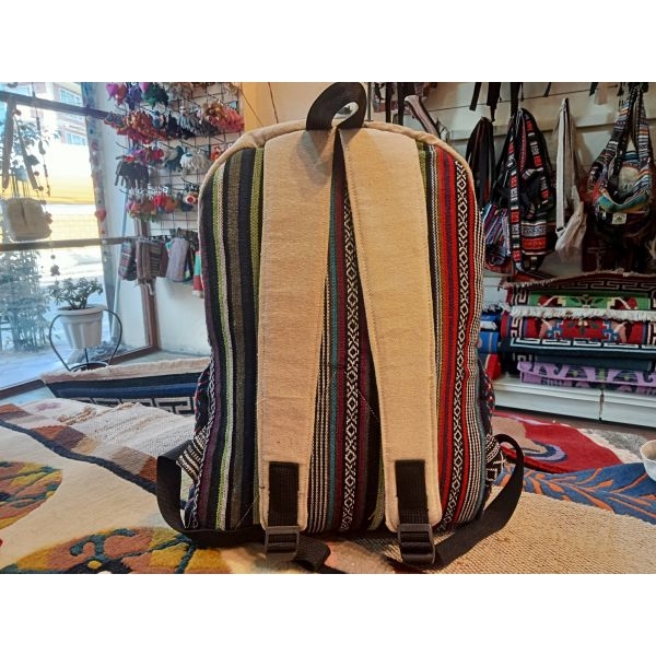 Handmade Sustainable Cotton Backpack for Unisex - Image 3