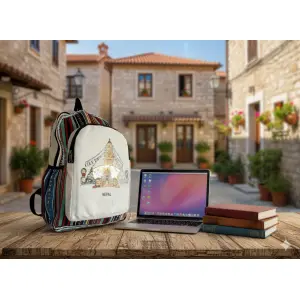 Handmade Sustainable Cotton Backpack for Unisex
