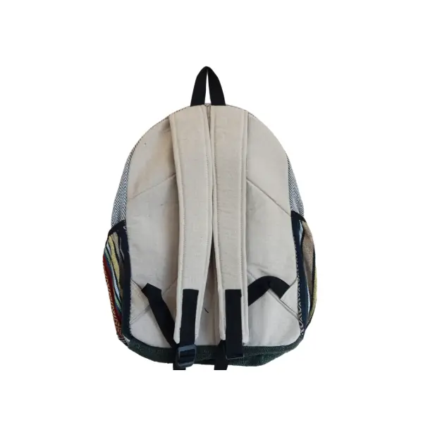 Handmade Sustainable Hemp & Cotton Mix Backpack for Unisex - Image 2