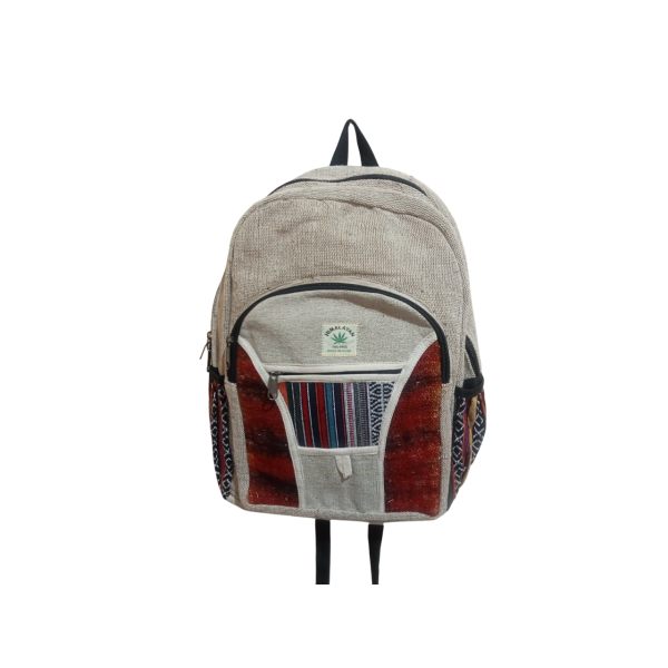 Handmade Sustainable Hemp & Cotton Mix Backpack For Unisex - Image 2