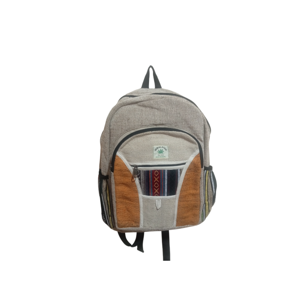 Handmade Sustainable Hemp & Cotton Mix Backpack For Unisex - Image 4