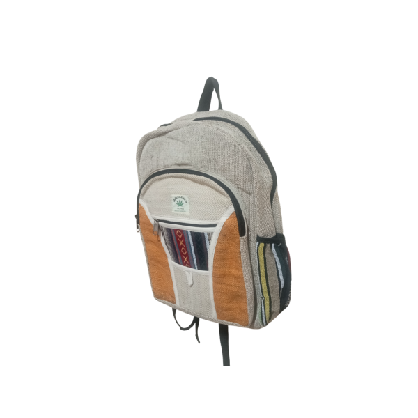 Handmade Sustainable Hemp & Cotton Mix Backpack For Unisex - Image 5